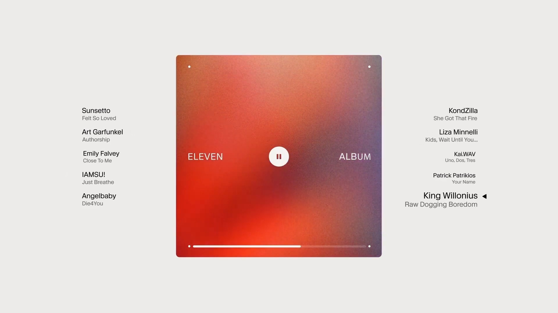 Radial Music Selector with Rotational Scroll | Raivcoo